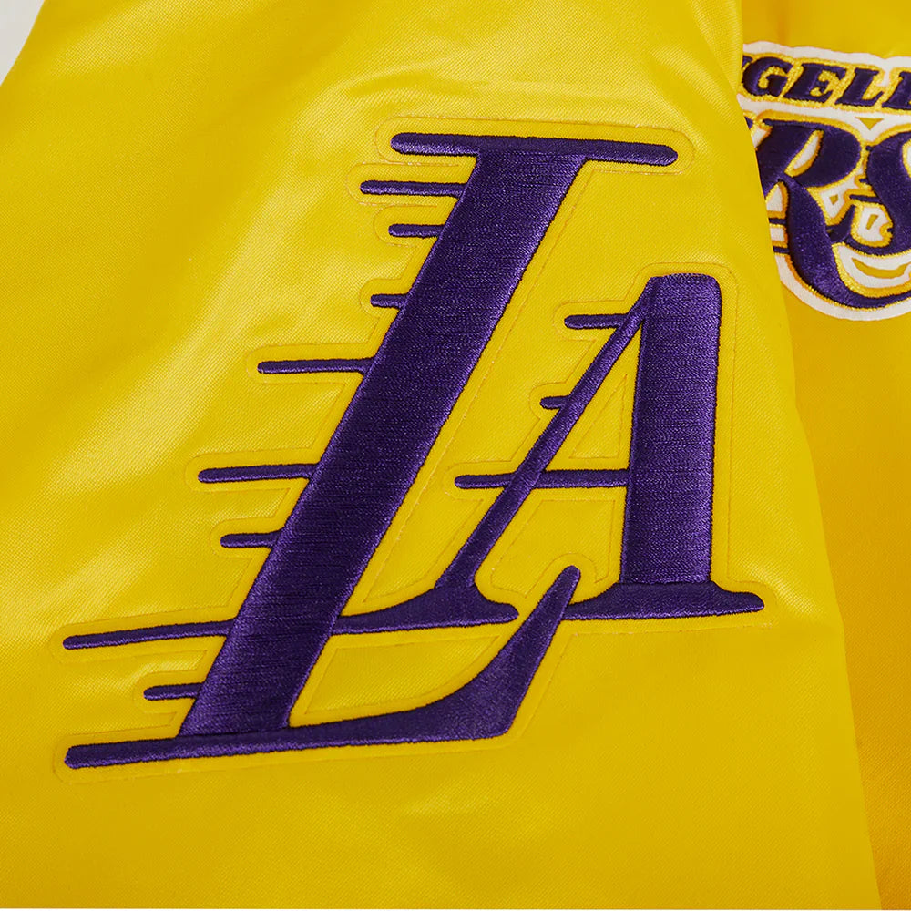 Pro Standard LA Lakers Souvenir Satin Jacket - Gold by Denim Exchange