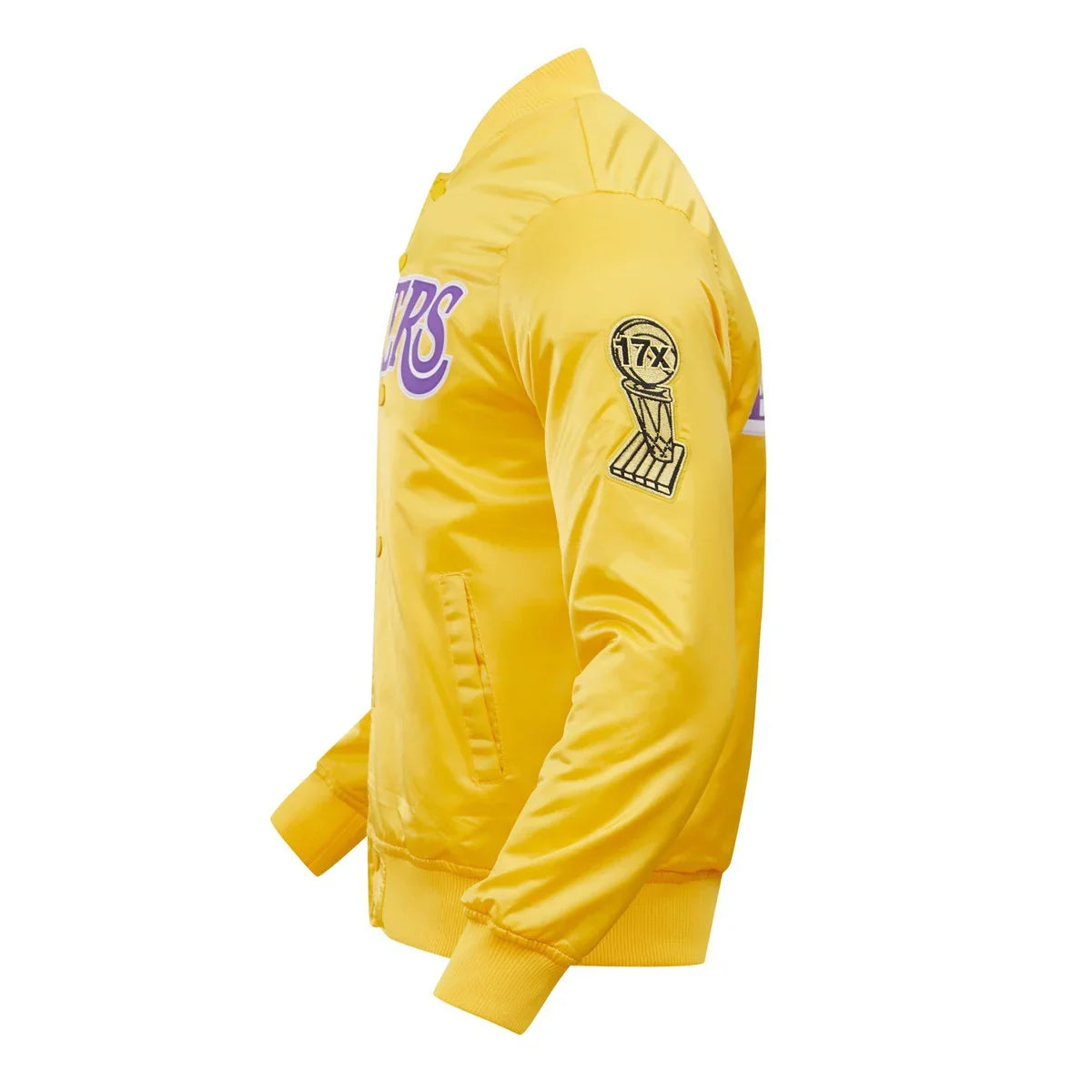 Pro Standard LA Lakers Big Logo Satin Jacket - Gold by Denim Exchange