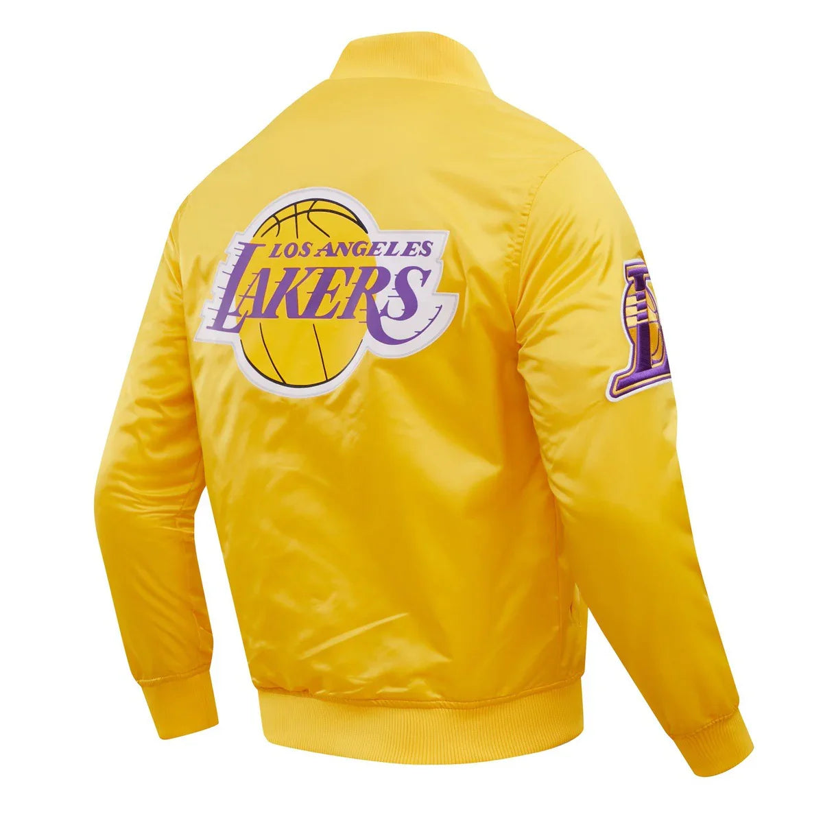 Pro Standard LA Lakers Big Logo Satin Jacket - Gold by Denim Exchange