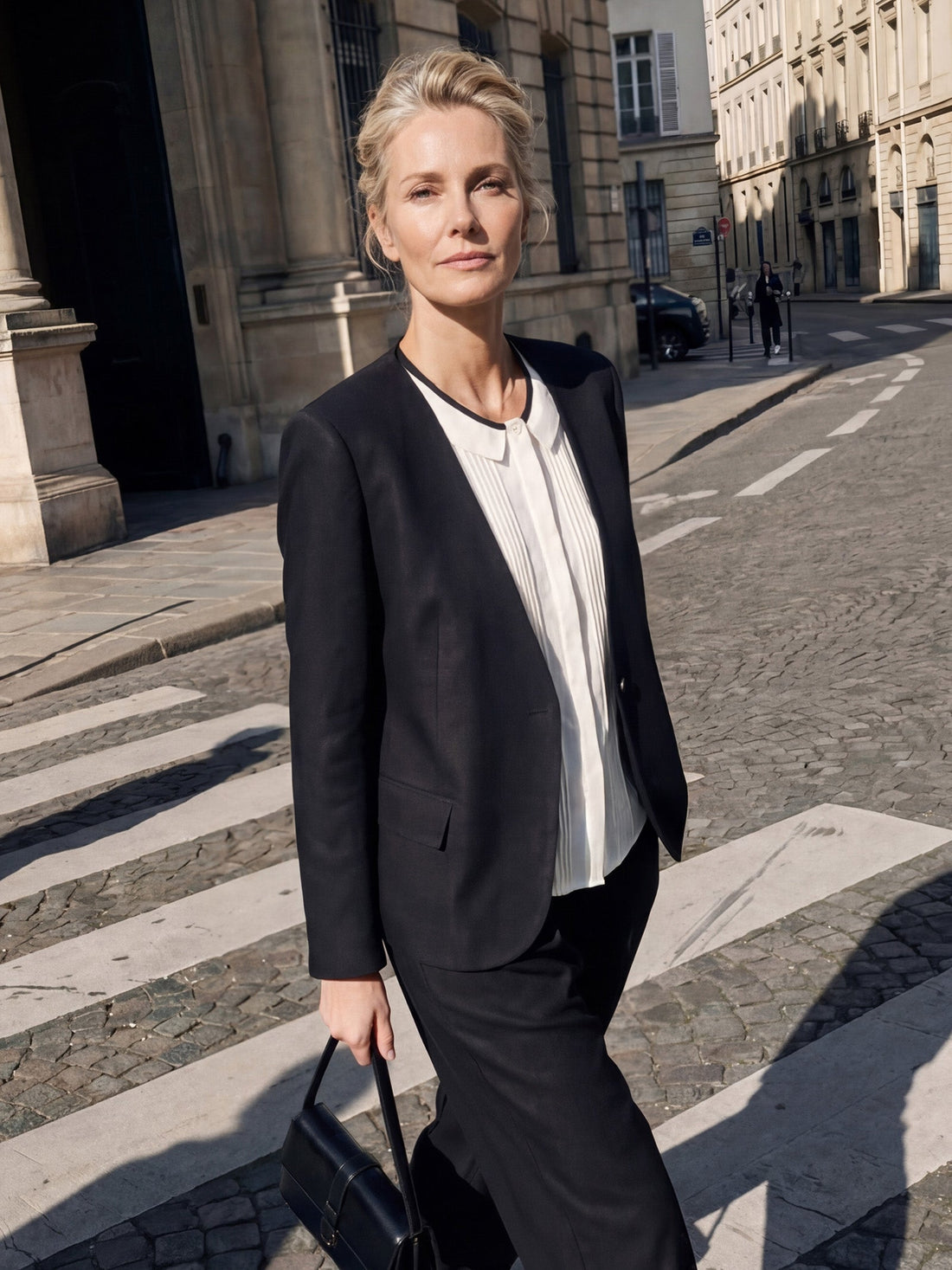 Linen-Lyocell Relaxed V-neck Tailored Blazer VERITY by LINTICO