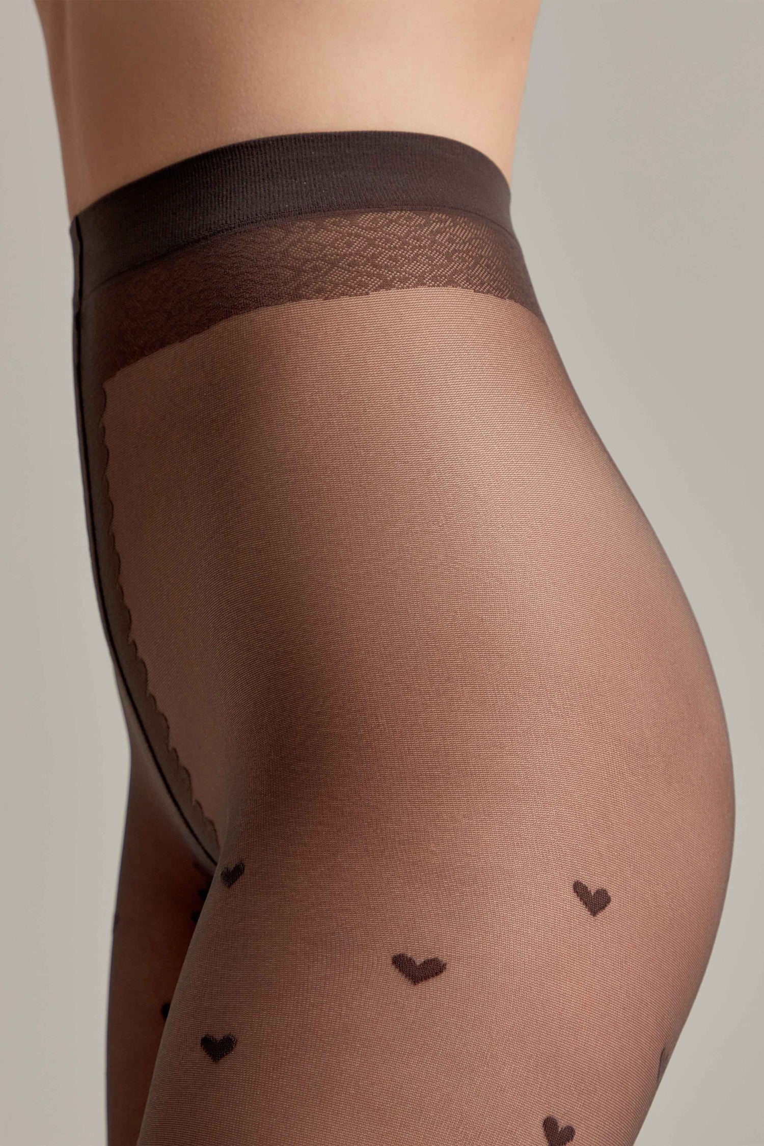 Fantasy Tights Conte Bonheur - Hearts Pattern