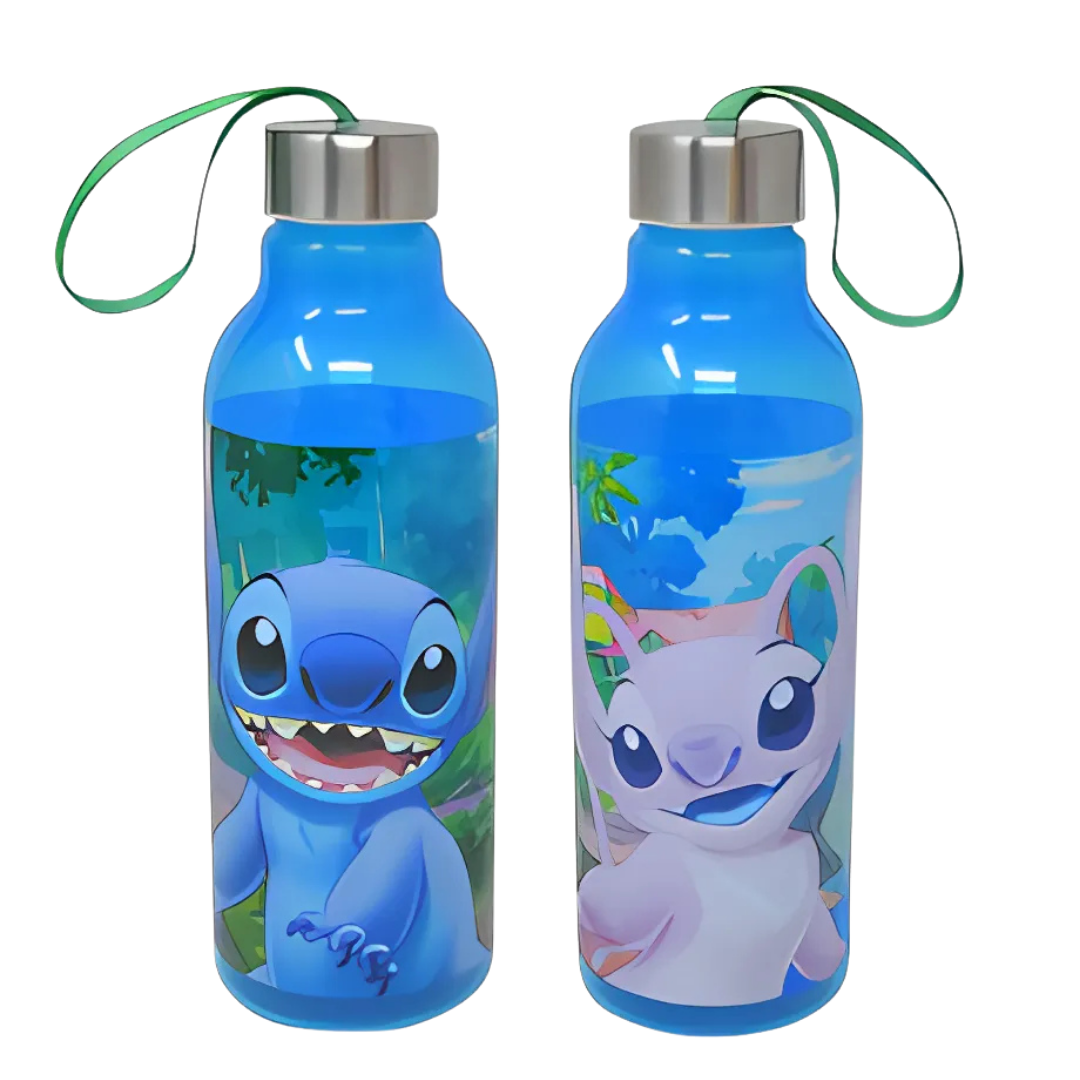 Disney Stitch Transparent Water Bottle Set (2 pack) by Farmacias Savia