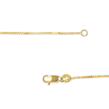 Solid 14K Yellow Gold 0.75mm Classic Box Chain Necklace. Unisex Chain - Size 16 Inches by Bids.com