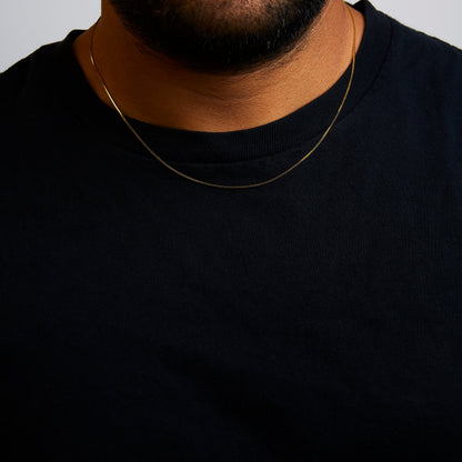 Solid 14K Yellow Gold 0.75mm Classic Box Chain Necklace. Unisex Chain - Size 16 Inches by Bids.com