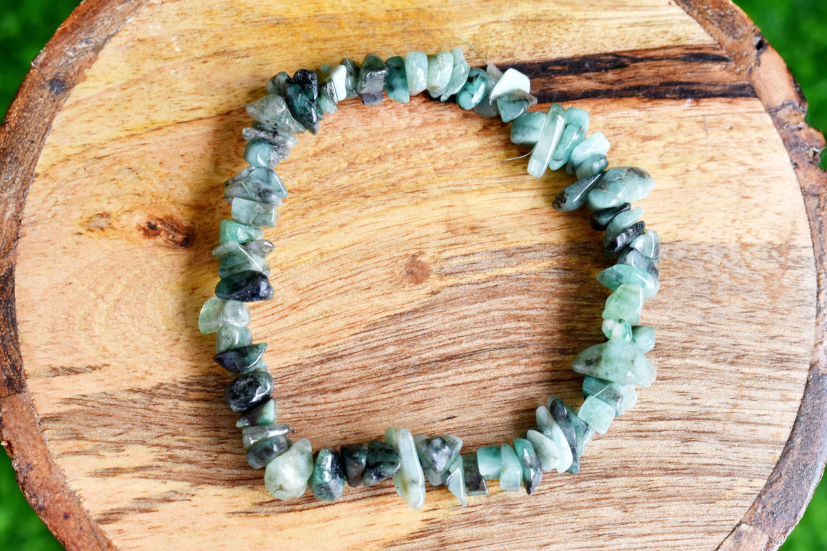 Seraphinte Chip Bracelets, Loose Crystal Gemstone Chip Bracelets ~ Healing Chip Bracelet  DestGlow