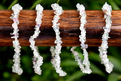 Natural Multi Fluorite Chip Bracelets,  Loose Crystal Gemstone Chip Bracelets ~ Healing Chip Bracelet  DestGlow