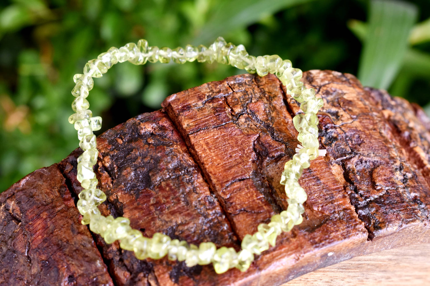 Natural Peridot Chip Bracelets,  Loose Crystal Gemstone Chip Bracelets ~ Healing Chip Bracelet  DestGlow