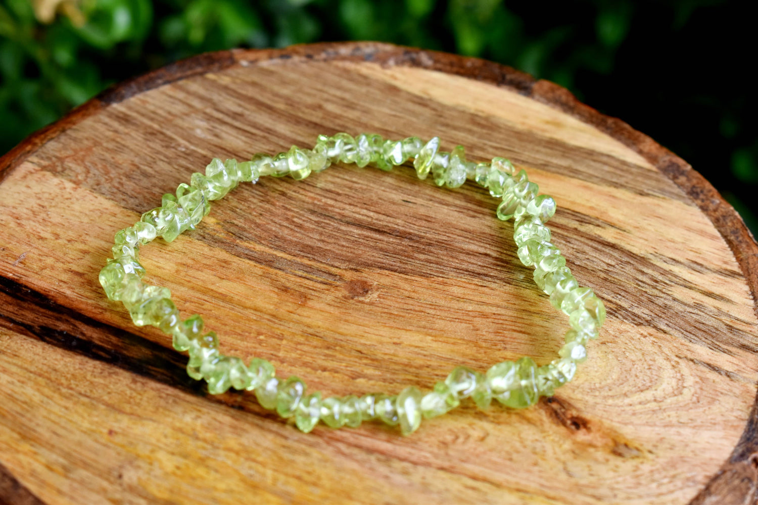 Natural Peridot Chip Bracelets,  Loose Crystal Gemstone Chip Bracelets ~ Healing Chip Bracelet  DestGlow