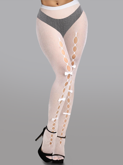 Cute Bow Hollow Out Tights - DestGlow