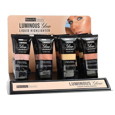 BEAUTY TREATS Luminous Glow Liquid Highlighter Display Set, 12 Pieces - DestGlow