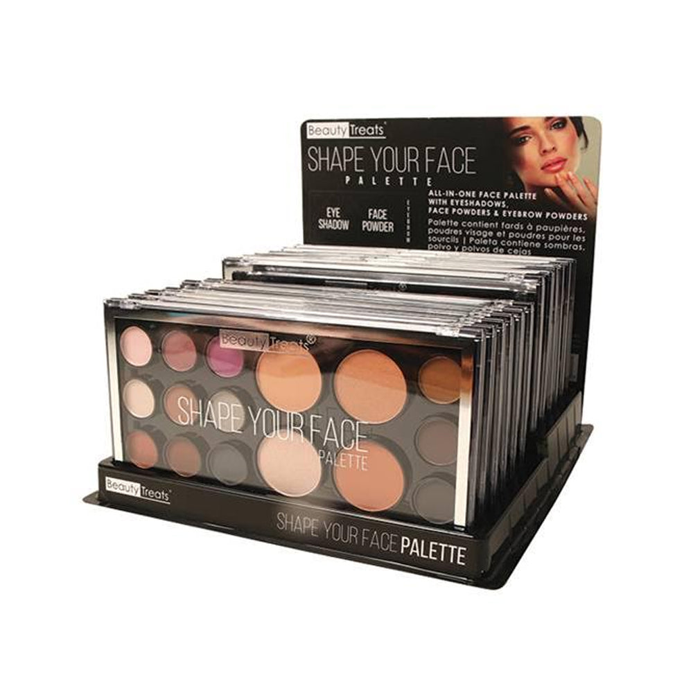 BEAUTY TREATS Shape Your Face Palette Display Set, 12 Pieces - DestGlow