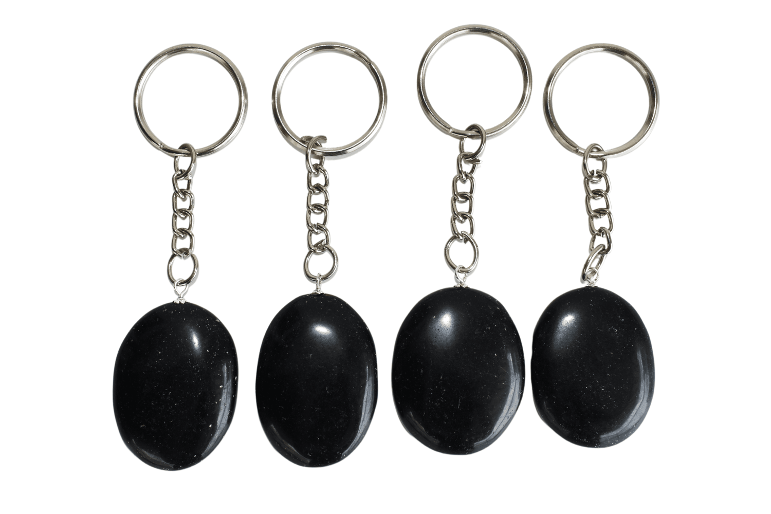 Black Tourmaline Key Chain, Gemstone Keychain Crystal Key Ring (Protection and Strength)  DestGlow
