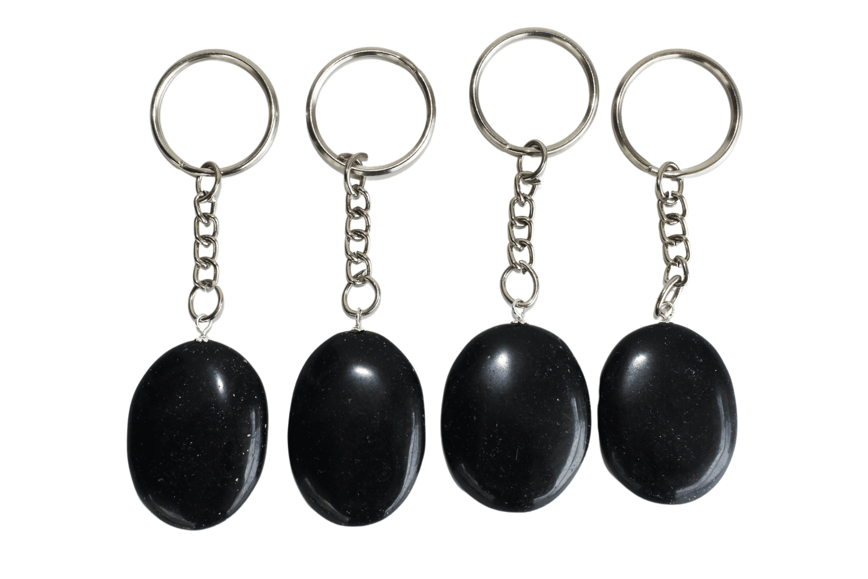 Black Tourmaline Key Chain, Gemstone Keychain Crystal Key Ring (Protection and Strength)  DestGlow
