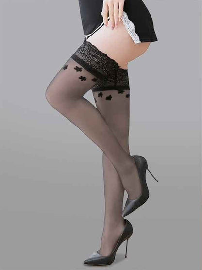 Flower Lace High Stockings