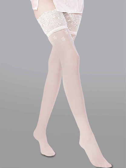 Flower Lace High Stockings
