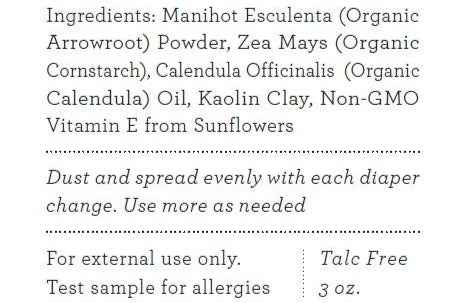 ORGANIC BABY POWDER - Talc Free