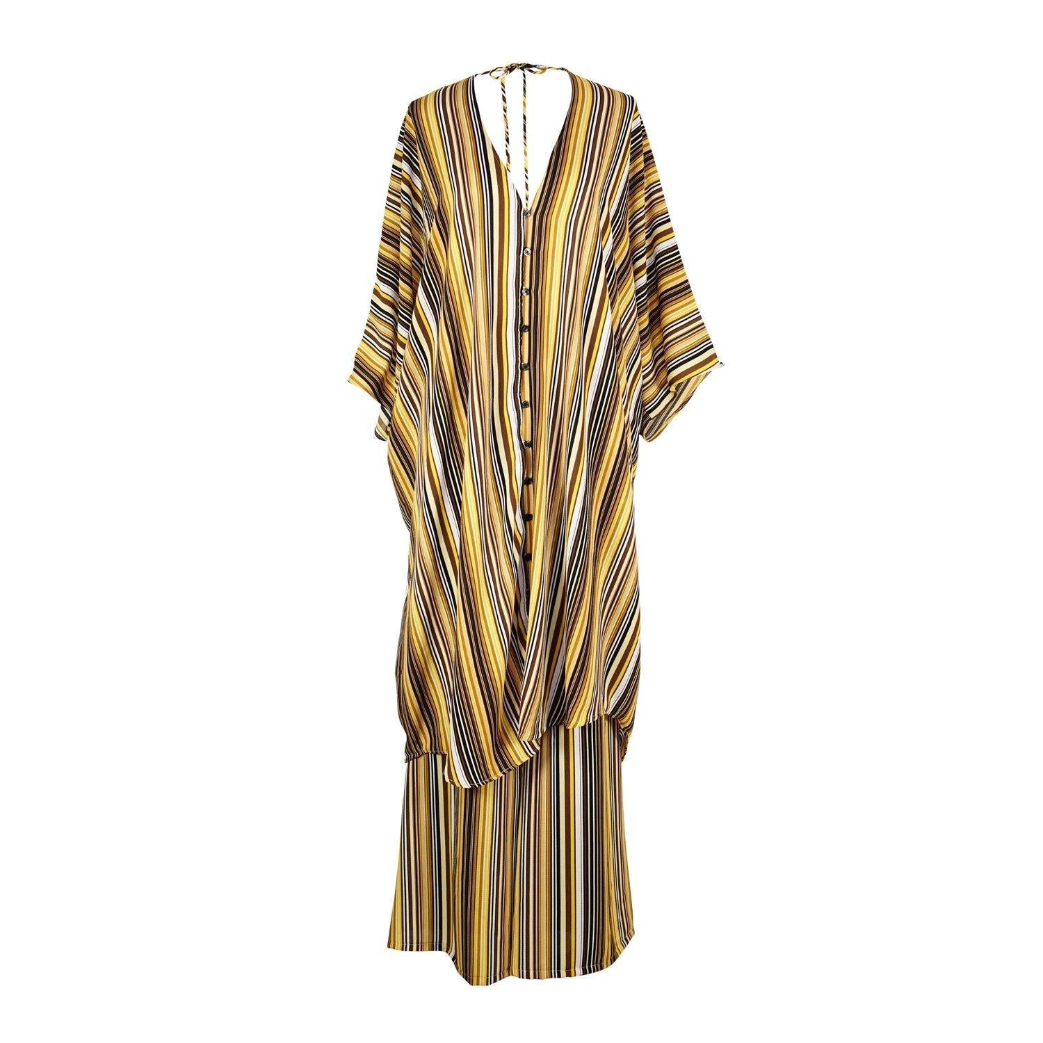 Bank Striped Tunic Caftan Set 