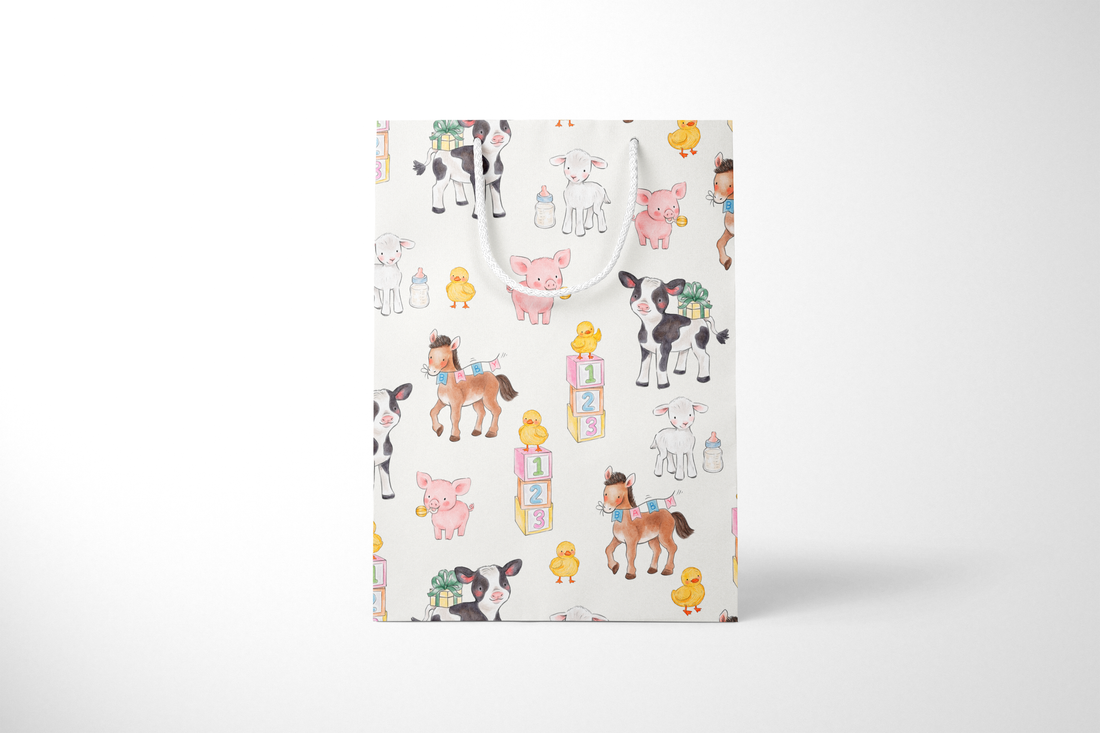 Barnyard Baby Bash Gift Bag by Deck &amp; Adorn