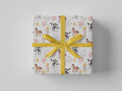 Barnyard Baby Bash Gift Wrap