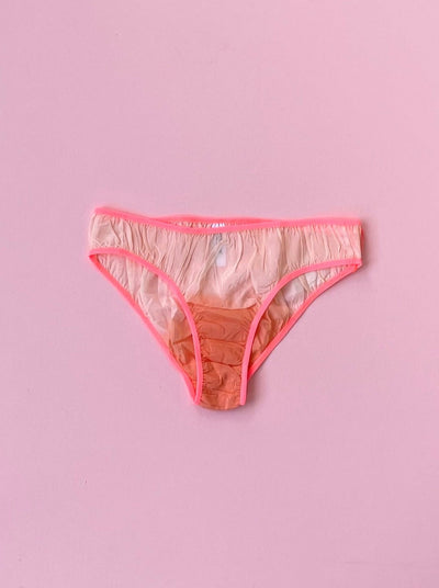 Basic Sheer Gradient Panty w/ Trim - lingerie & underwear
