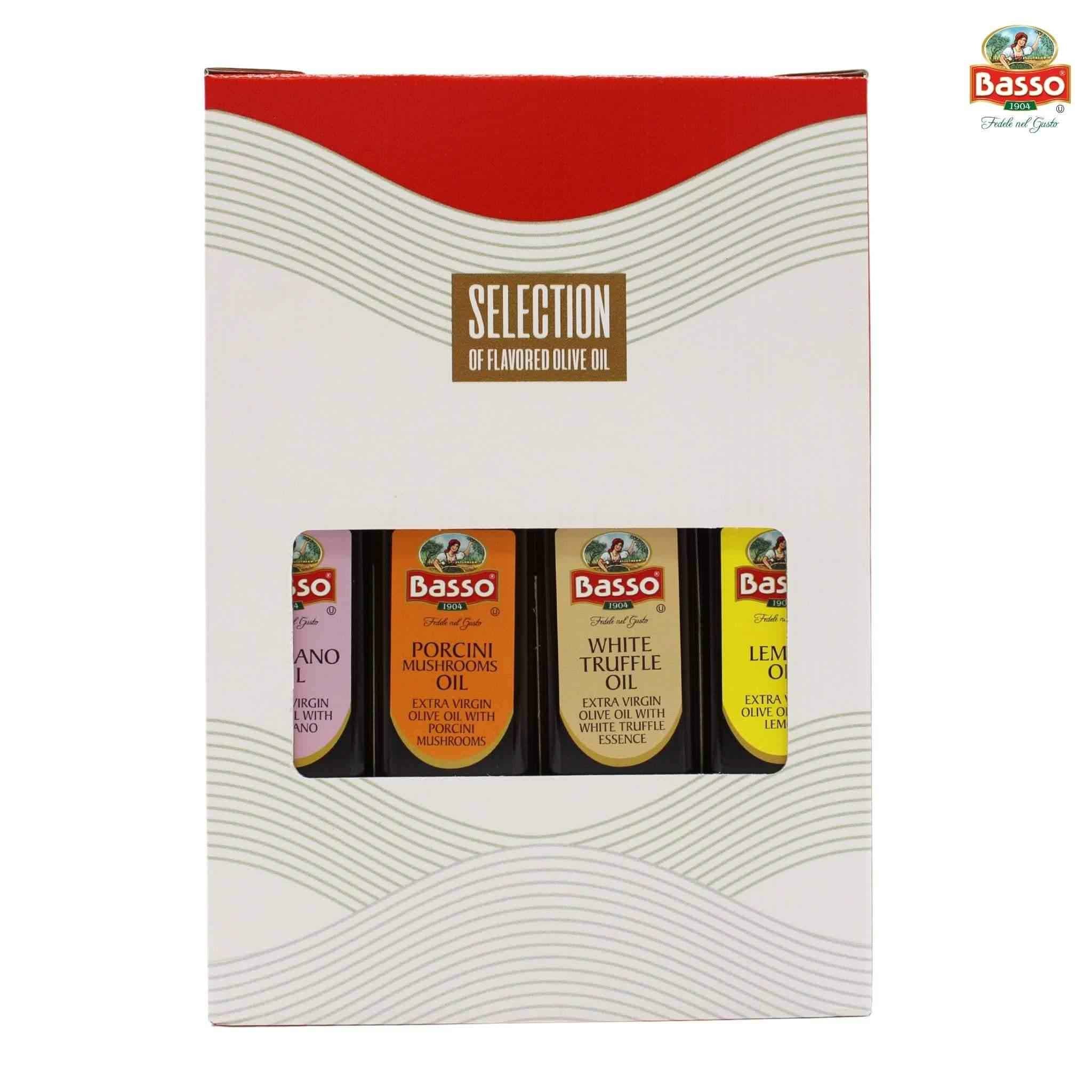 Basso 1904 Infused Extra Virgin Olive Oil Gift Set – 4 x 8.5 fl. oz (250 ml)