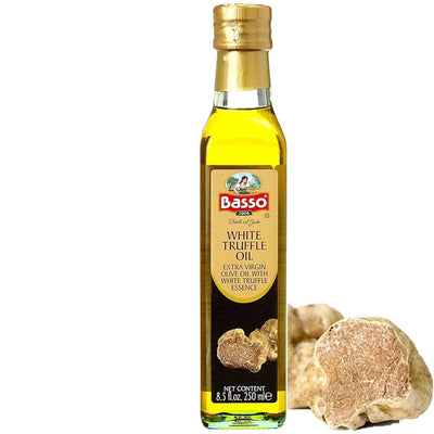 Basso 1904, White Truffle Infused Extra Virgin Olive Oil – 250 ml (8.5 oz)