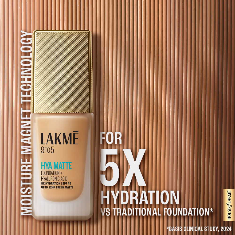 Lakme 9to5 Hya Matte Foundation + Hyaluronic Acid - Warm Wood