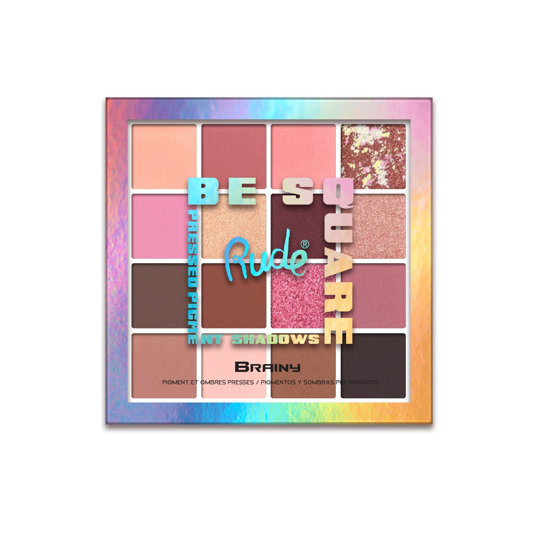 RUDE Be Square Pressed Pigments &amp; Shadows - Brainy -  Brainy 