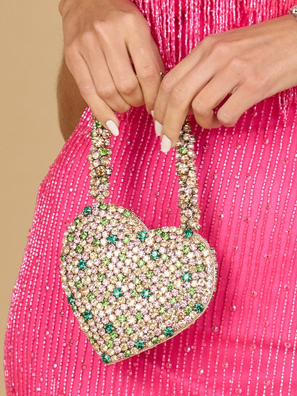 Beaded Mini Heart Bag by Lara New York