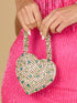 Beaded Mini Heart Bag by Lara New York