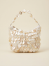 Luxe Handcrafted Mother of Pearl Disc Clutch for Special Occassion & Summer Vacations by LINTICO