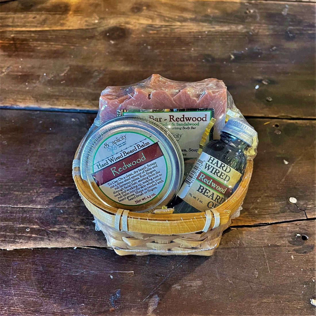 Bearded Trio Gift Set with Hard Wired Beard Oil, Balm, &amp; Body Soap Bar