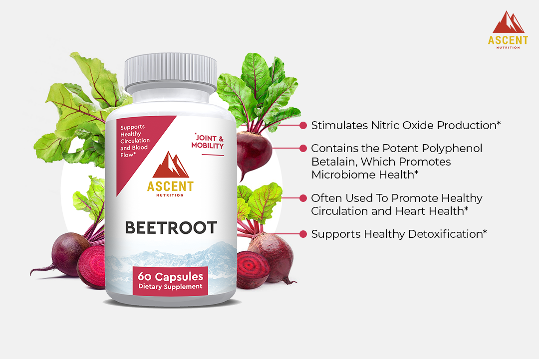 Organic Beetroot, 60 Capsules, 1300 mg