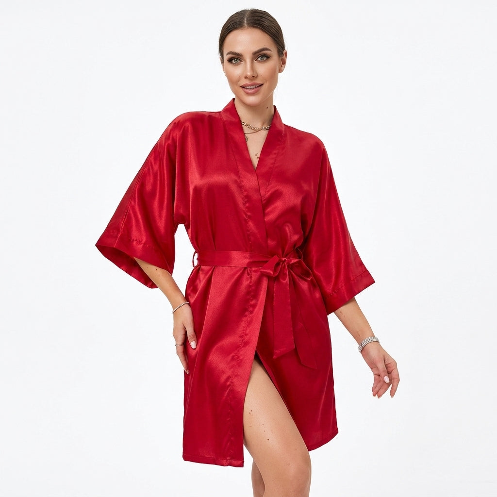 Bella Satin Robe by Lingerie By Coco