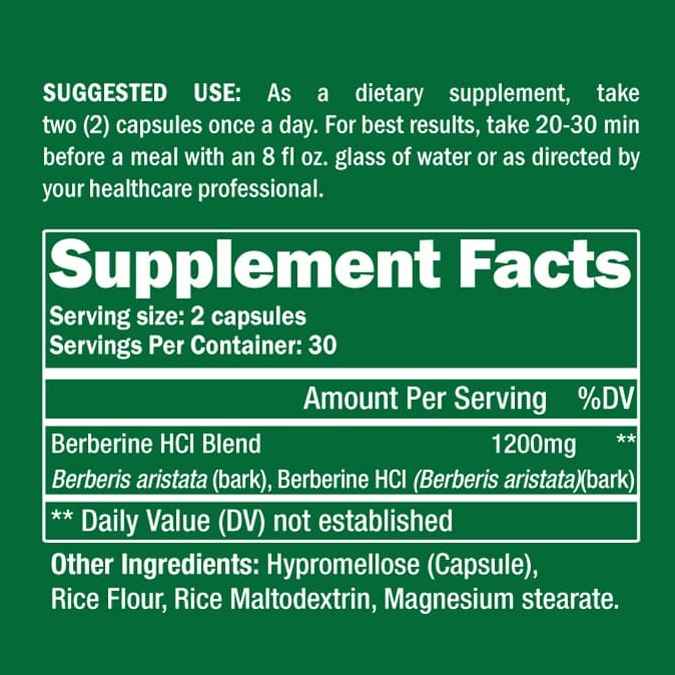 Berberine 60 Capsules