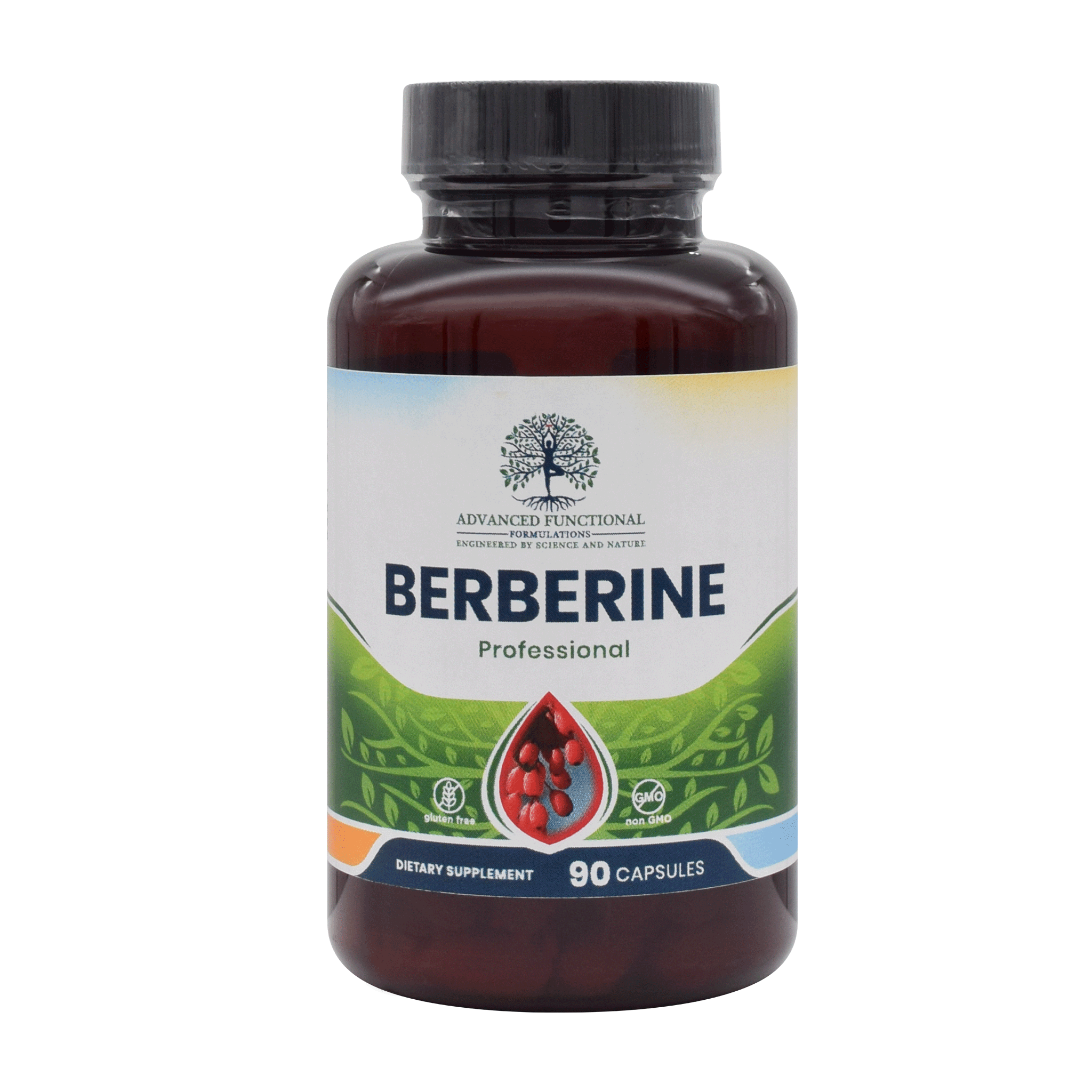 Berberine 90ct. (supports metabolism, may assist in healthy A1c levels) by Advanced Functional Medicine Supplements