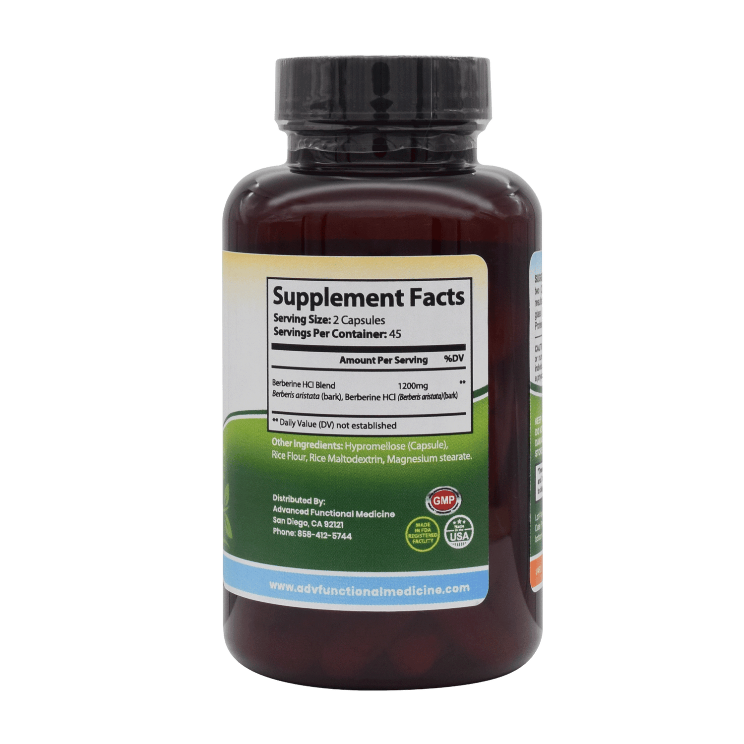 Berberine 90ct. (supports metabolism, may assist in healthy A1c levels) by Advanced Functional Medicine Supplements