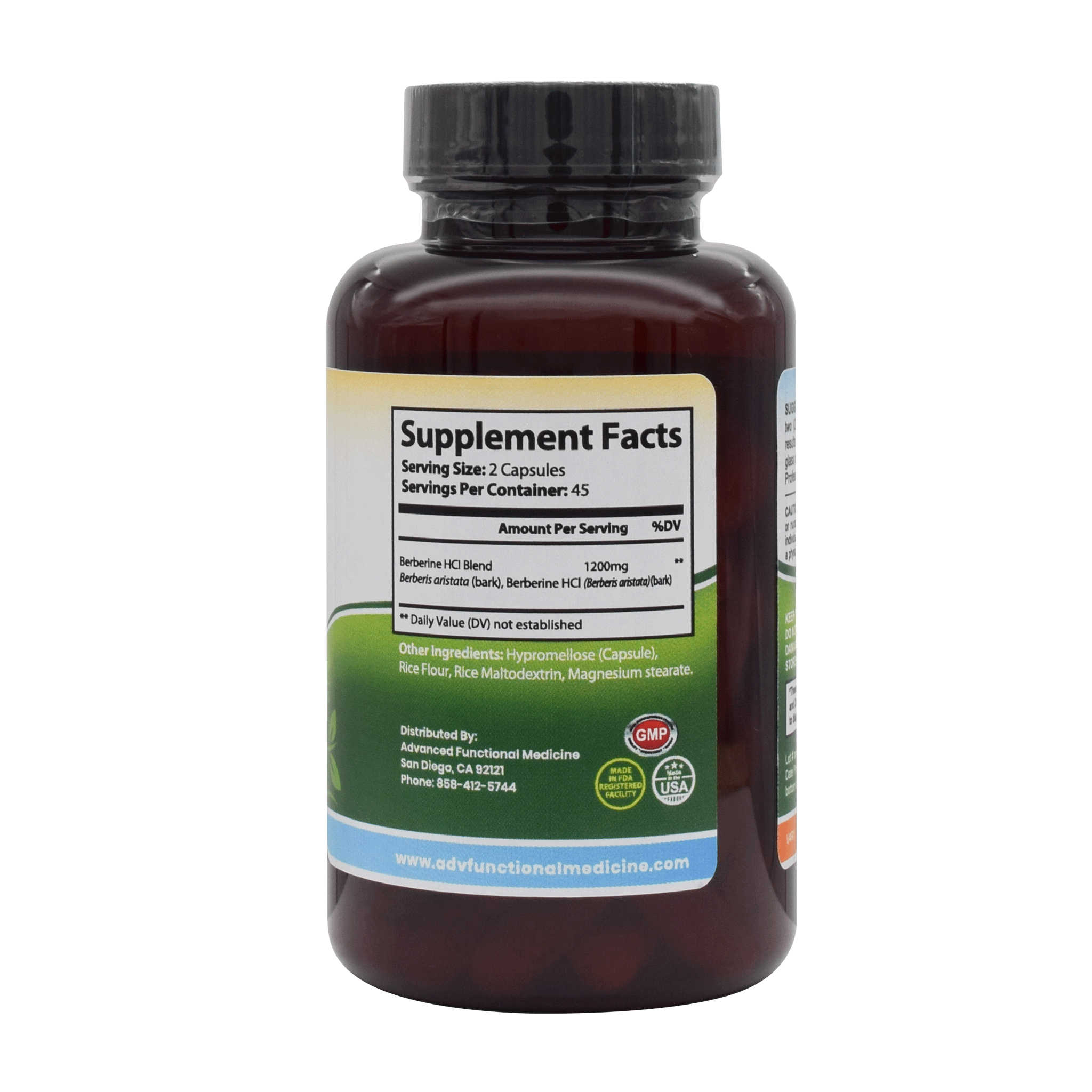 Berberine 90ct. (supports metabolism, may assist in healthy A1c levels) by Advanced Functional Medicine Supplements