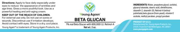 Beta Glucan 1% - Most Effective Anti-wrinkle Cream by Young Again