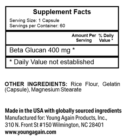 Beta Glucan - Natural Immune Booster by Young Again