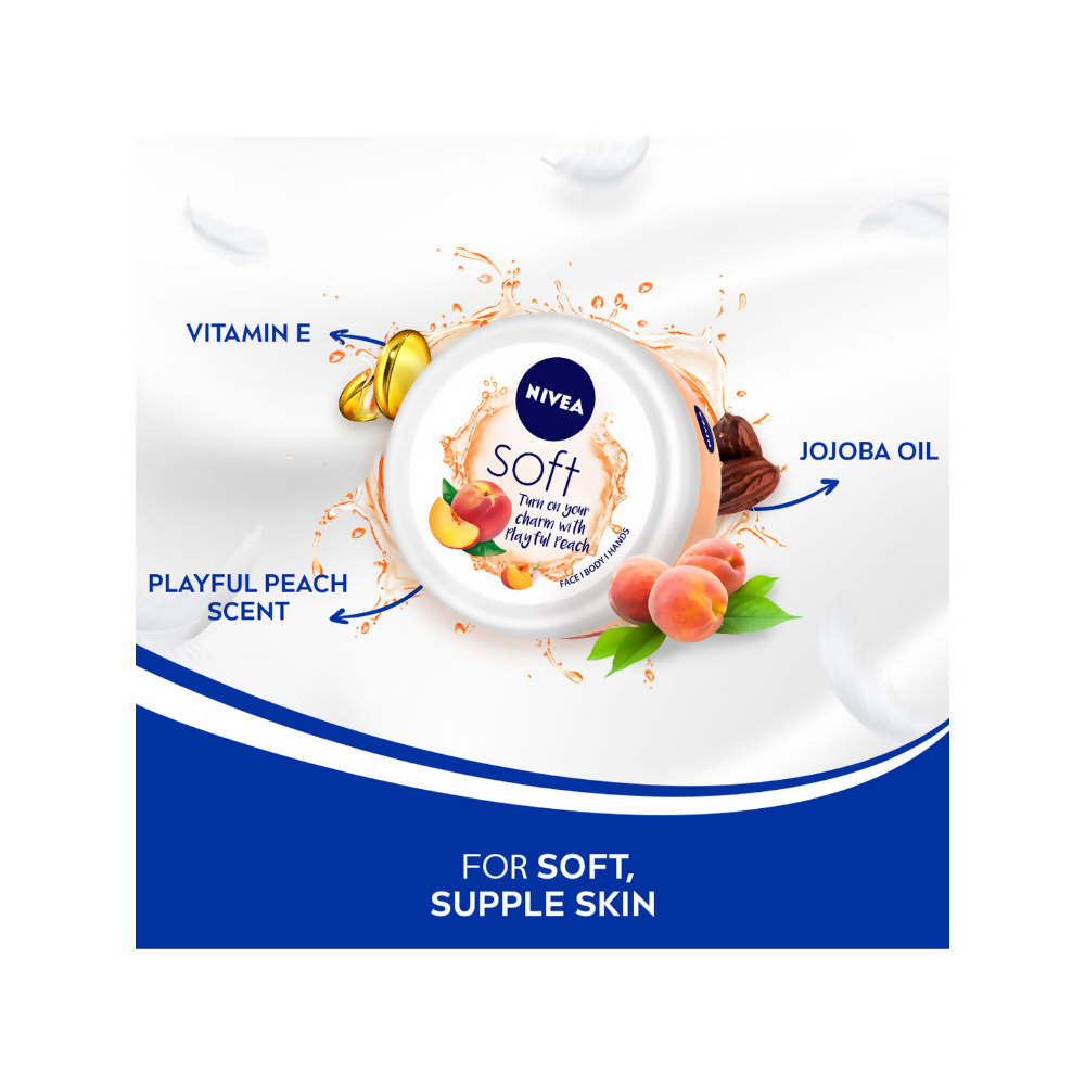 Nivea Soft Light Moisturizer Cream Playful Peach