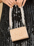 Fringe Mini Flap Bag with Floral Pattern by Lara New York