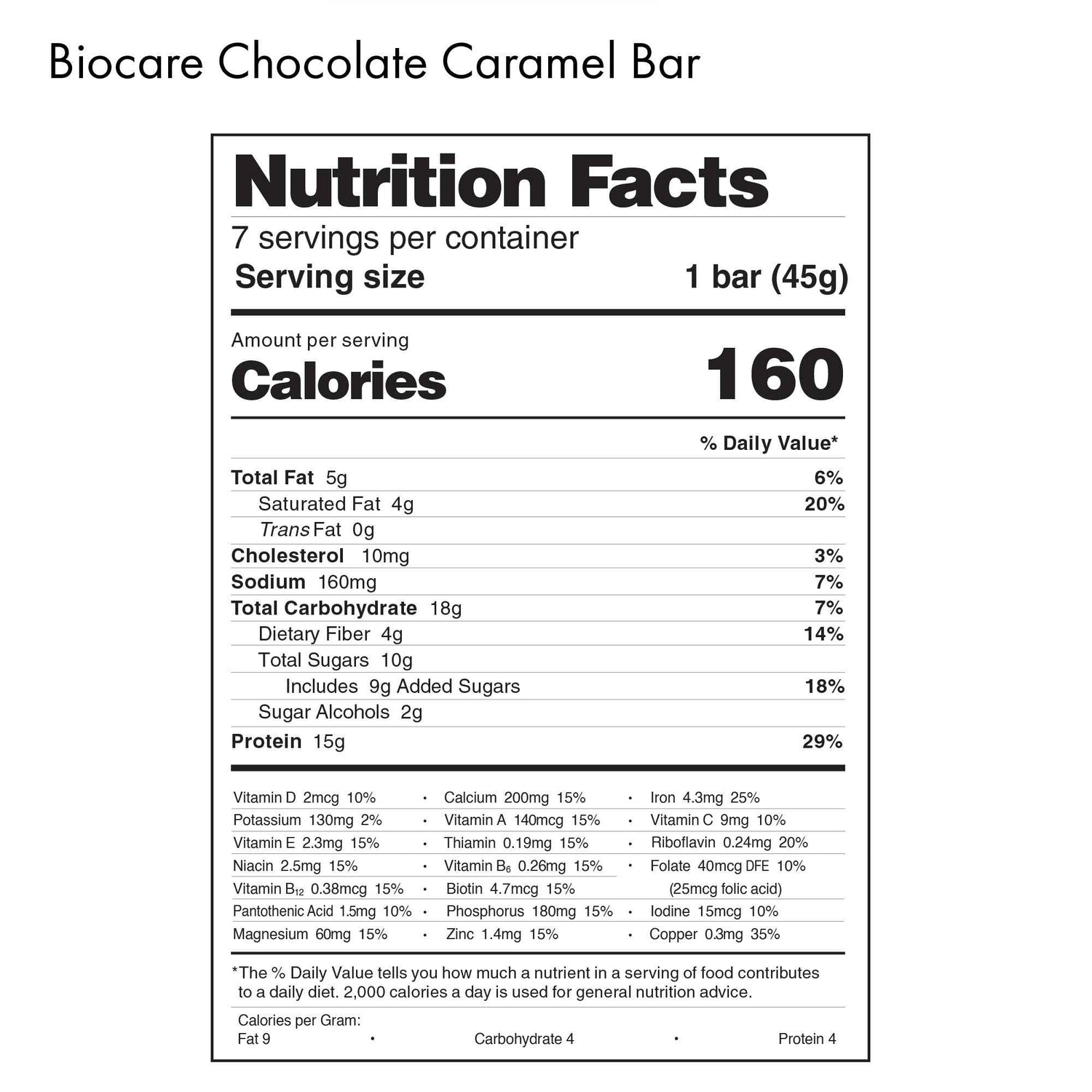 High Protein Chocolate Caramel Bar