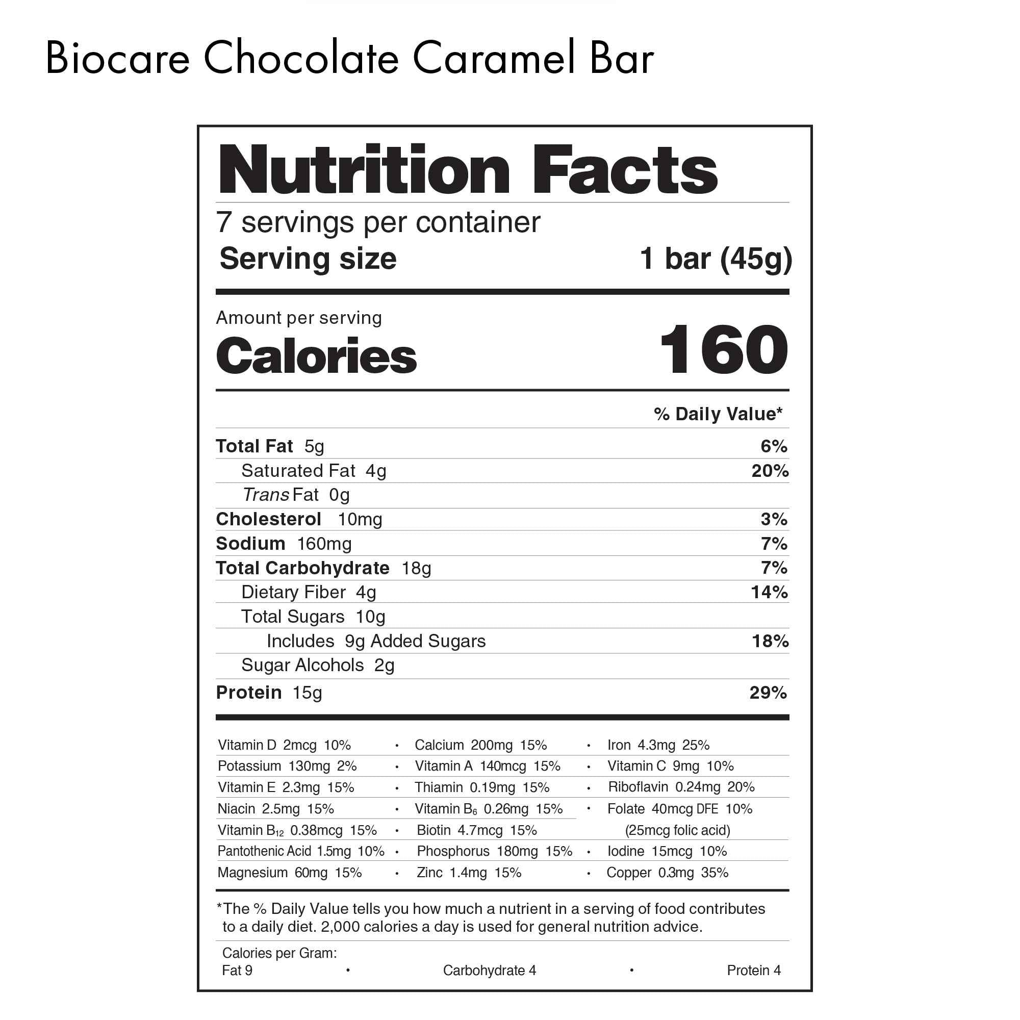 High Protein Chocolate Caramel Bar