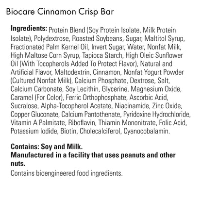 High Protein Cinnamon Crisp Bar