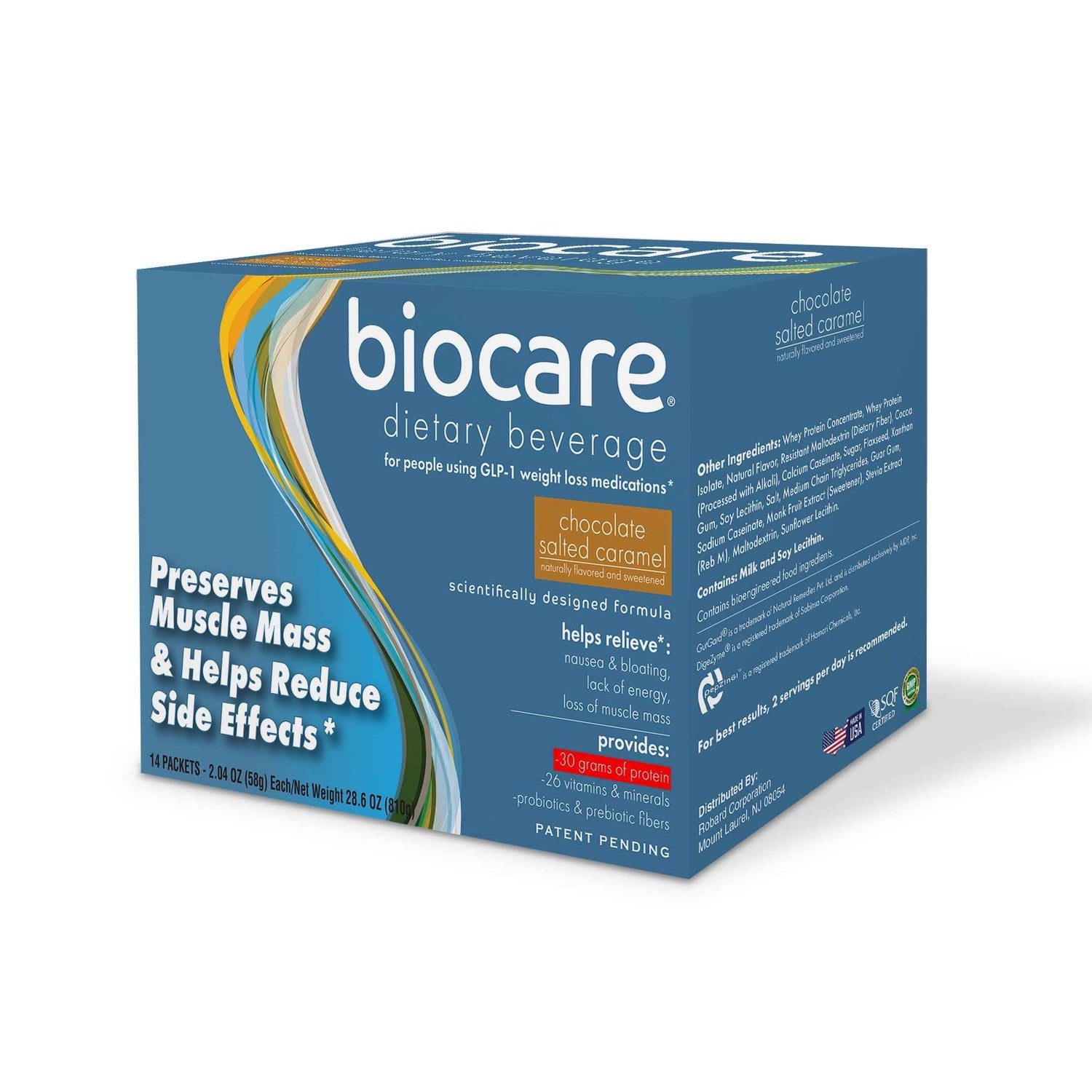 30G Protein Chocolate Salted Caramel Biocare Dietary Beverage (14-Count)