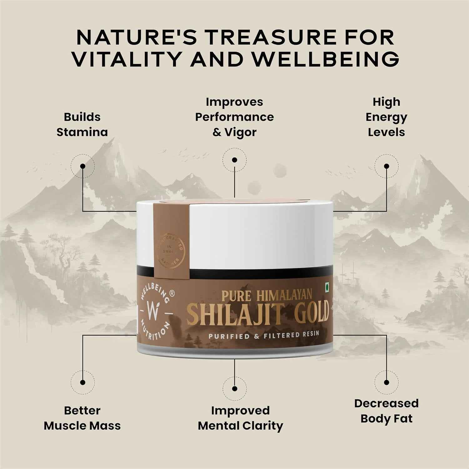 Wellbeing Nutrition Pure Himalayan SJ Gold Resin