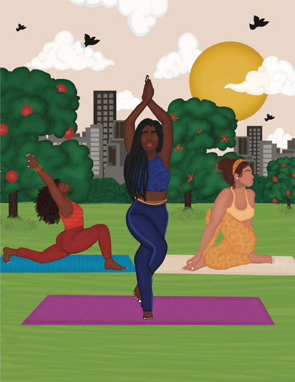 Yoga In The Park | 48 Piece Puzzle &amp; Candle Gift Set