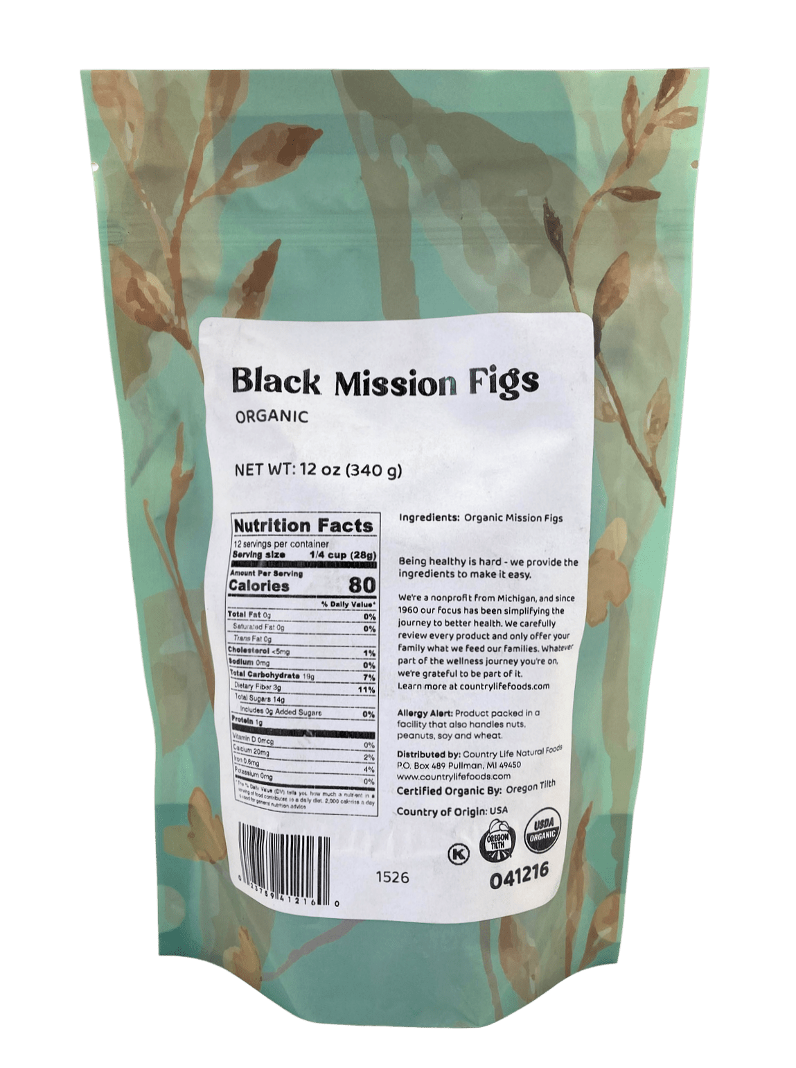 Figs, Mission, X-Choice, Organic by Country Life Natural Foods