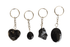 Black Obsidian Key Chain, Gemstone Keychain Crystal Key Ring (Inner Peace and Stress Relief)  DestGlow